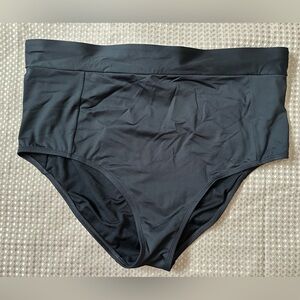 🍉 Penningtons 2X NWOT High-Waisted Black Swim Bottoms